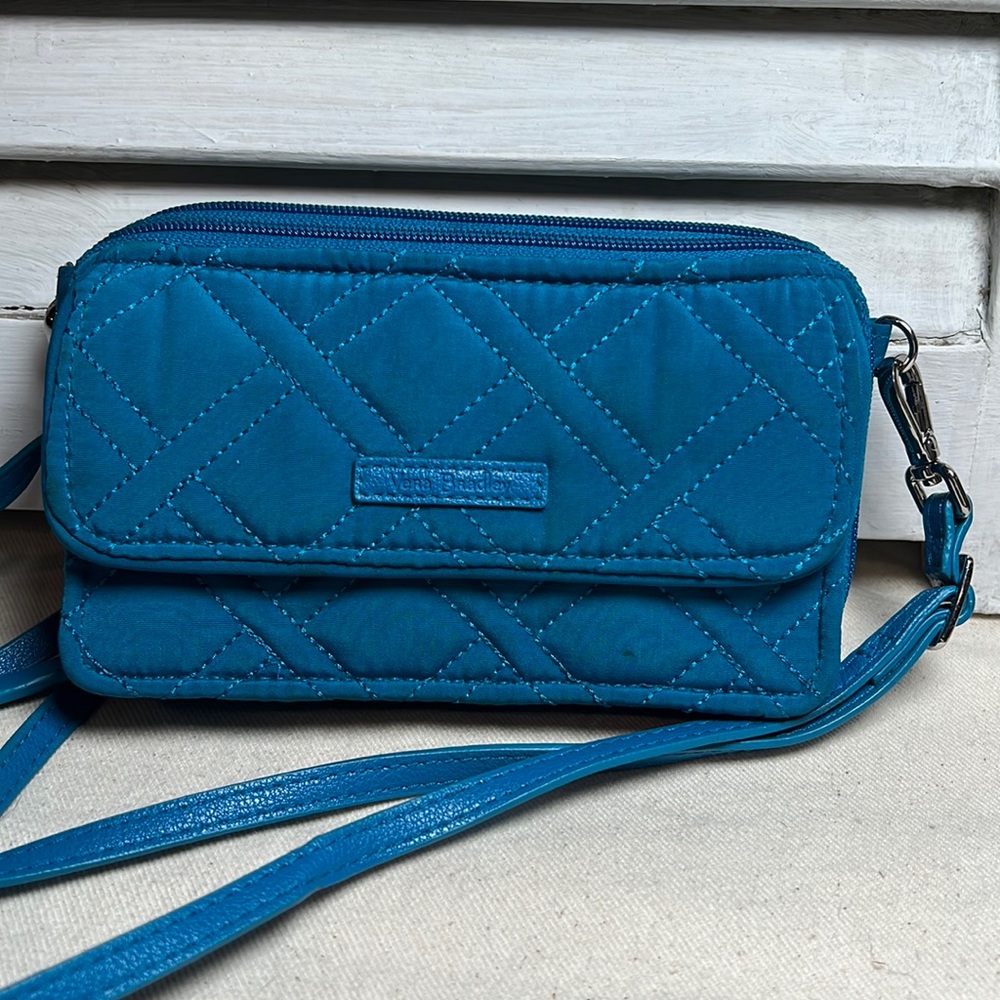 Vera Bradley Quilted Crossbody Bag in Bahama Bay Blue